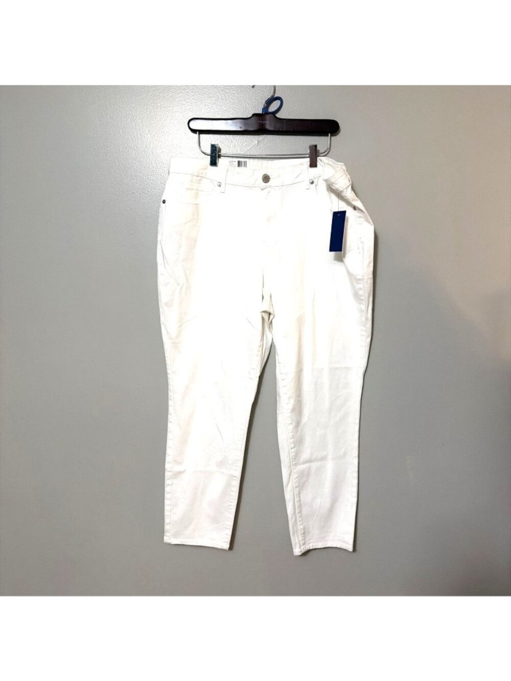 Crown & Ivy Womens White Skinny Jeans Size 16S Short Essential Signature - Picture 2 of 8